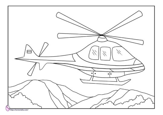 gambar mewarnai helikopter