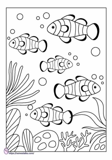 Animal coloring page - fish