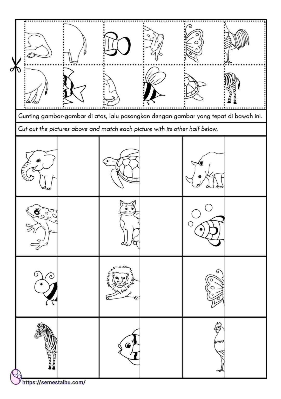 worksheet menggunting dan menempel Archives ~ Page 2 of 3 ...