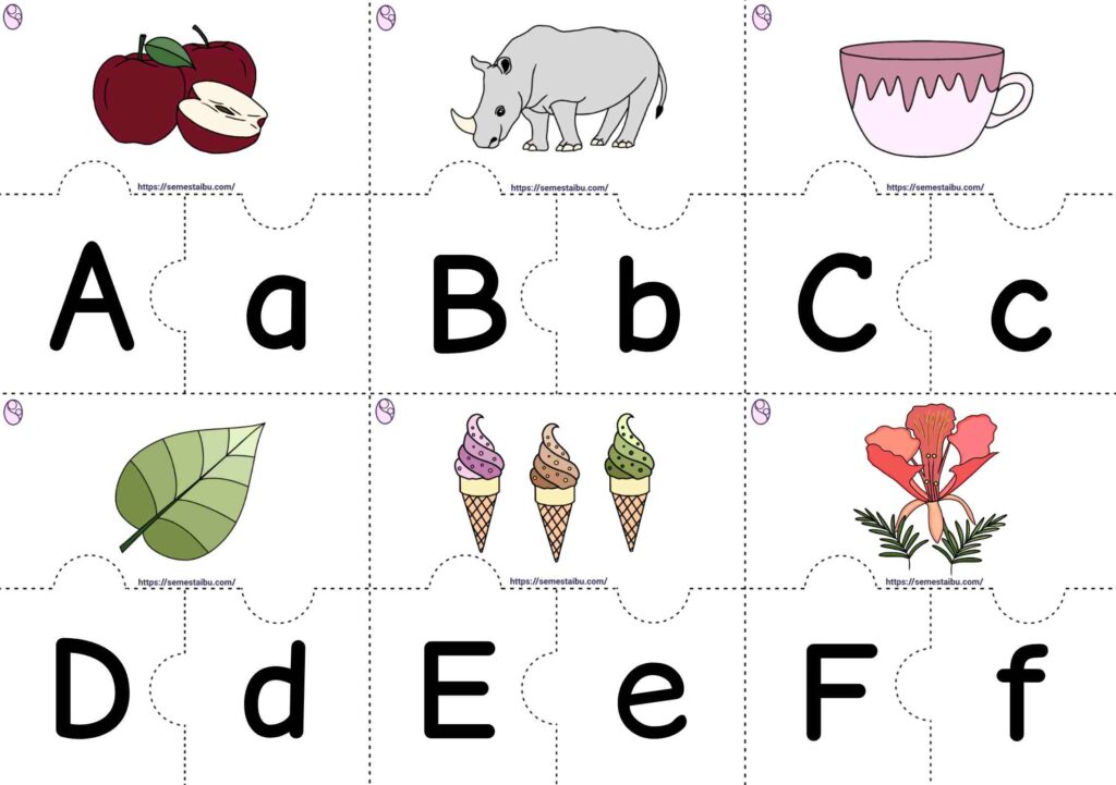 puzzle anak tk - huruf besar huruf kecil
