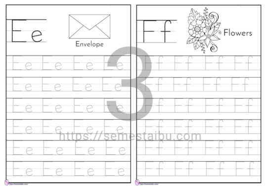 Kindergarten worksheet - Menebalkan huruf paud - lembar kerja anak tk