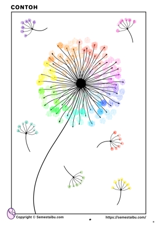 Contoh finger painting anak tk mudah template