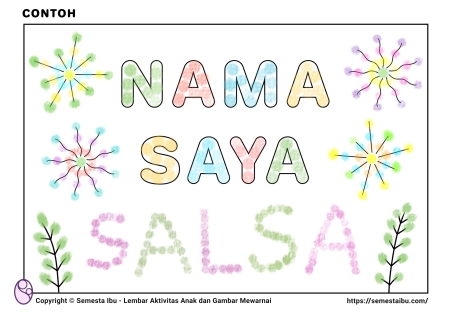 Contoh finger painting anak tk mudah template