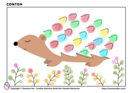 Contoh finger painting anak tk mudah template