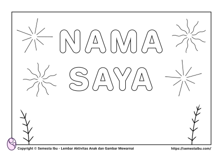 Lembar kerja worksheet anak tk finger painting melukis dengan jari