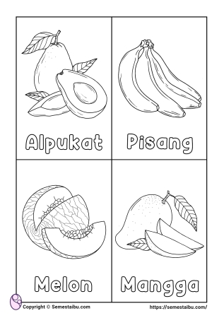 Gambar mewarnai buah