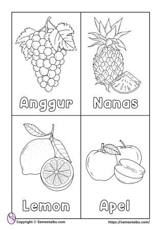 Gambar mewarnai buah