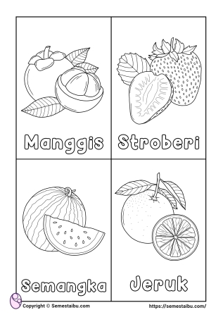 Gambar mewarnai buah