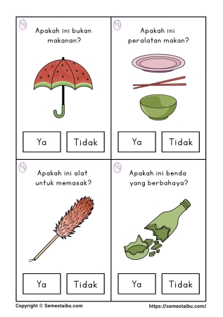 Flashcard pertanyaan lembar kerja worksheet anak tk paud bahasa