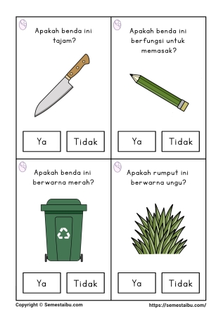 Flashcard pertanyaan lembar kerja worksheet anak tk paud bahasa