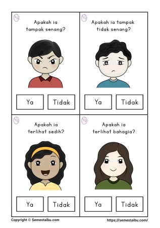 Flashcard pertanyaan lembar kerja worksheet anak tk paud bahasa