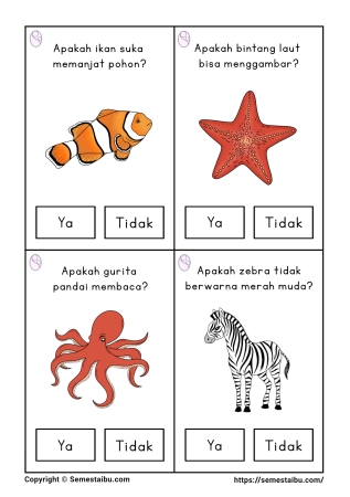 Flashcard pertanyaan lembar kerja worksheet anak tk paud bahasa