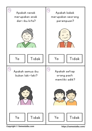Flashcard pertanyaan lembar kerja worksheet anak tk paud bahasa