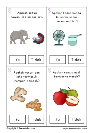 Flashcard pertanyaan lembar kerja worksheet anak tk paud bahasa