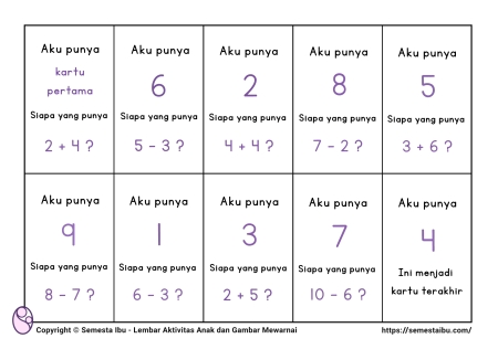 Lembar kerja anak tk sd - sosial bahasa - permainan kelompok - aktivitas kelas - aku punya siapa punya.jpg