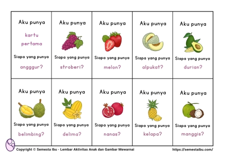 Lembar kerja anak tk sd - sosial bahasa - permainan kelompok - aktivitas kelas - aku punya siapa punya.jpg