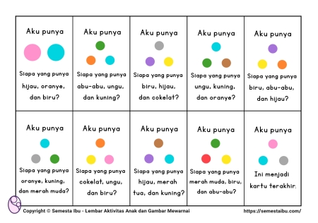 Lembar kerja anak tk sd - sosial bahasa - permainan kelompok - aktivitas kelas - aku punya siapa punya.jpg