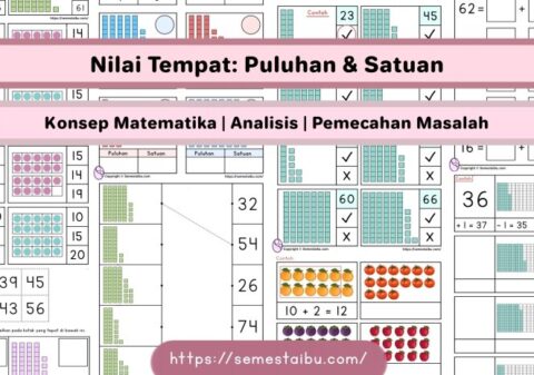 Lembar kerja anak tk sd matematika nilai tempat puluhan satuan