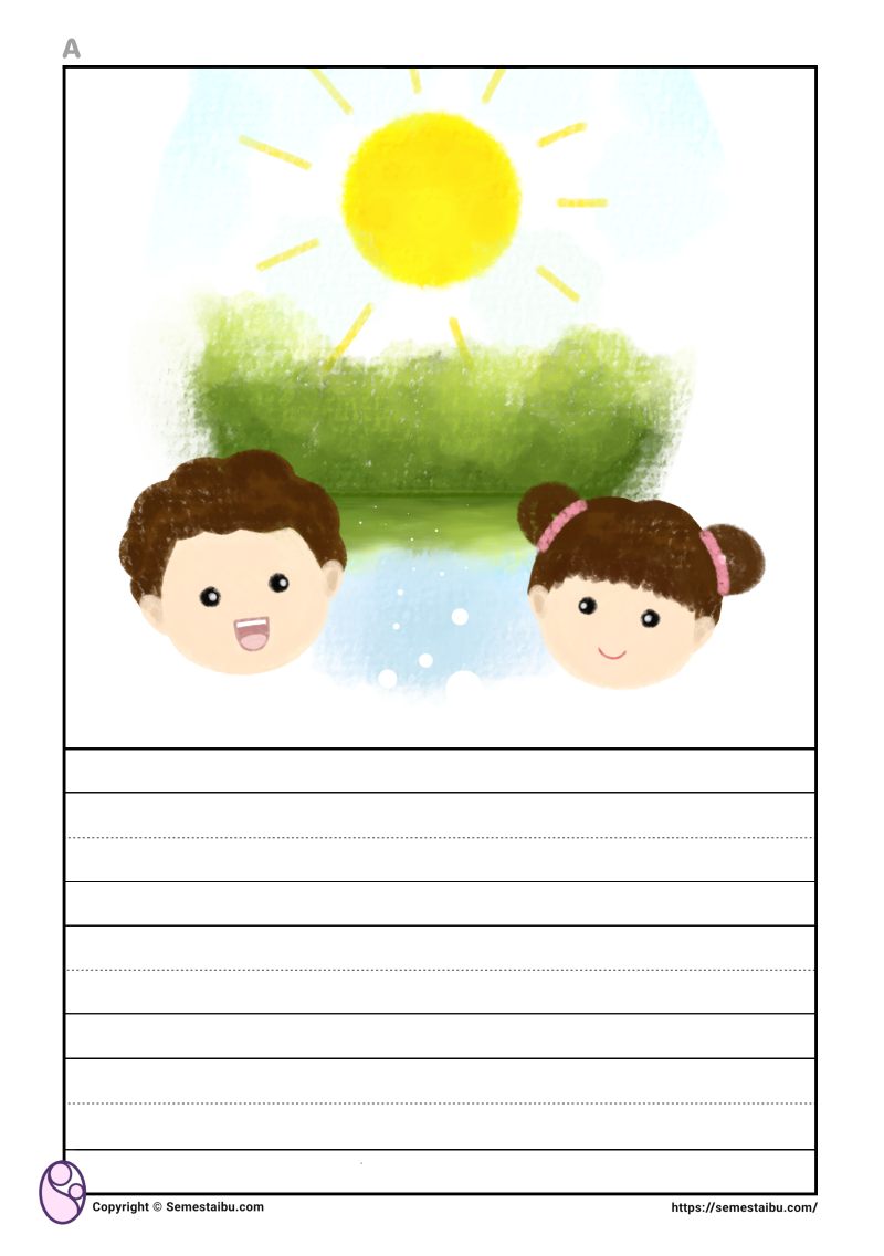 Lembar kerja anak tk sd cerita bergambar