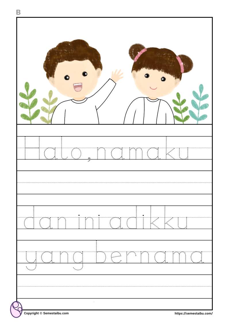 Lembar kerja anak tk sd membuat cerita bergambar
