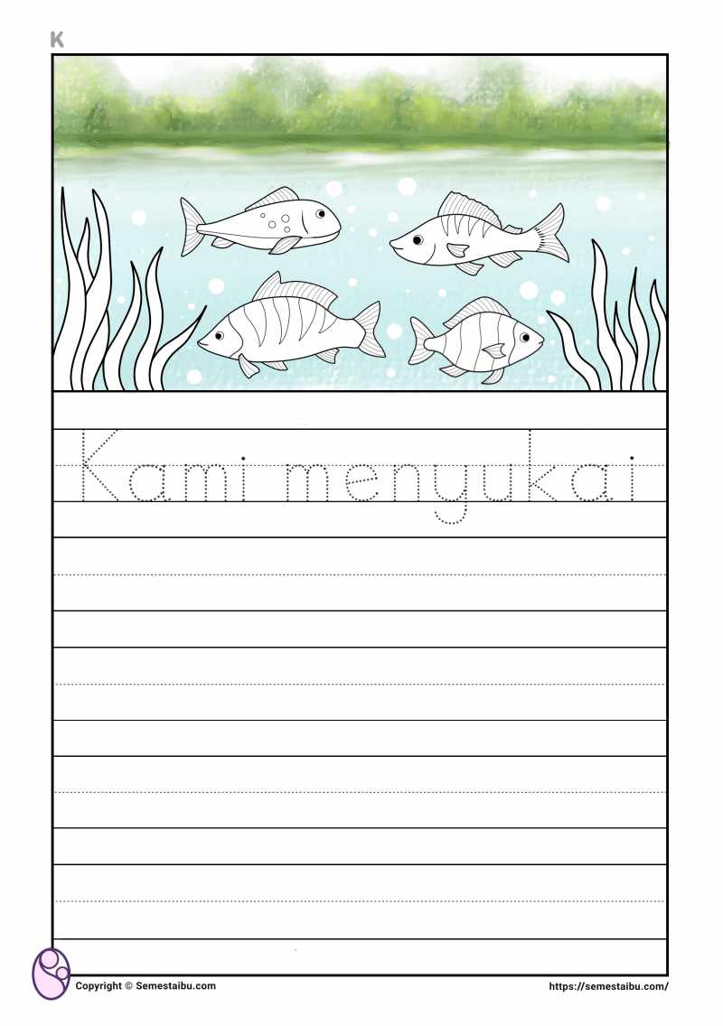 Lembar kerja anak tk sd membuat cerita bergambar