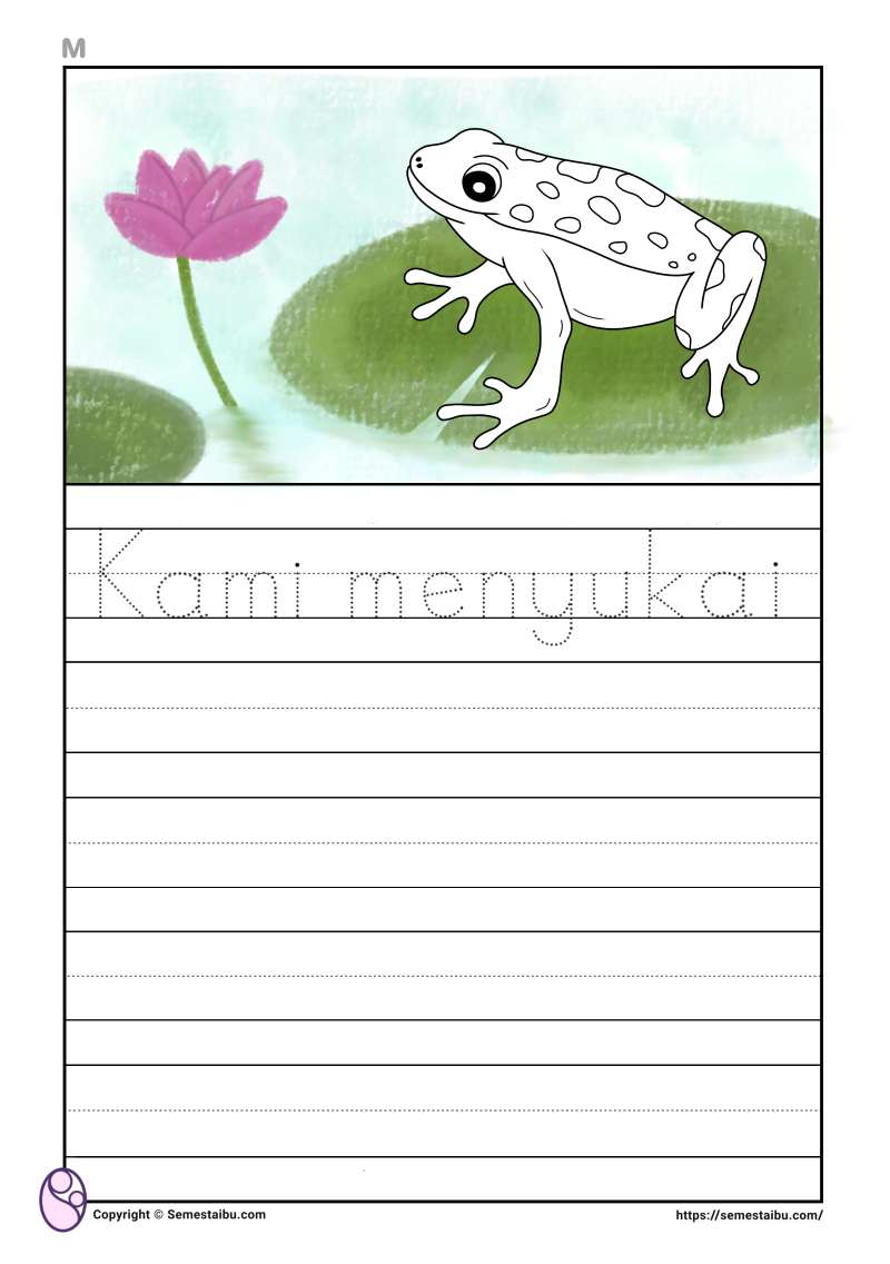 Lembar kerja anak tk sd membuat cerita bergambar