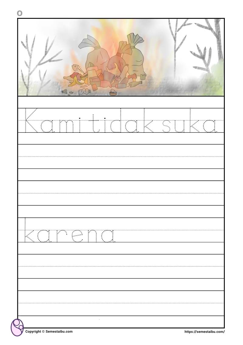 Lembar kerja anak tk sd membuat cerita bergambar