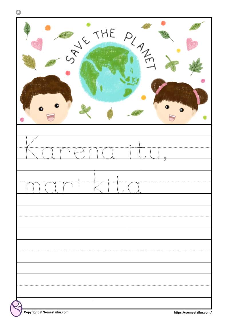 Lembar kerja anak tk sd membuat cerita bergambar