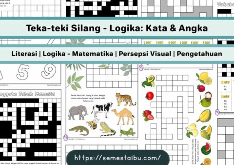 Lembar kerja anak tk sd teka teki silang logika