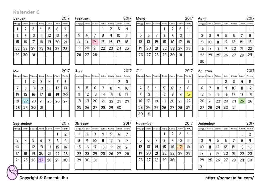 Lembar kerja anak tk sd membaca kalender