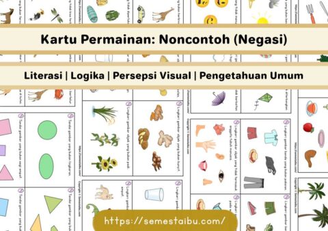Lembar kerja anak tk sd task card noncontoh negasi